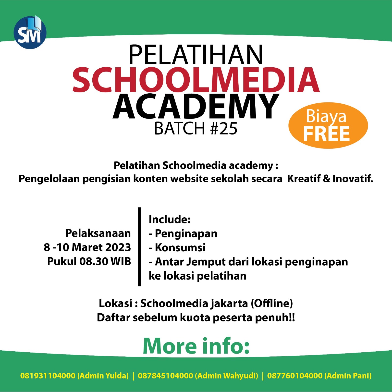 Pelatihan Schoolmedia Academy Batch #25