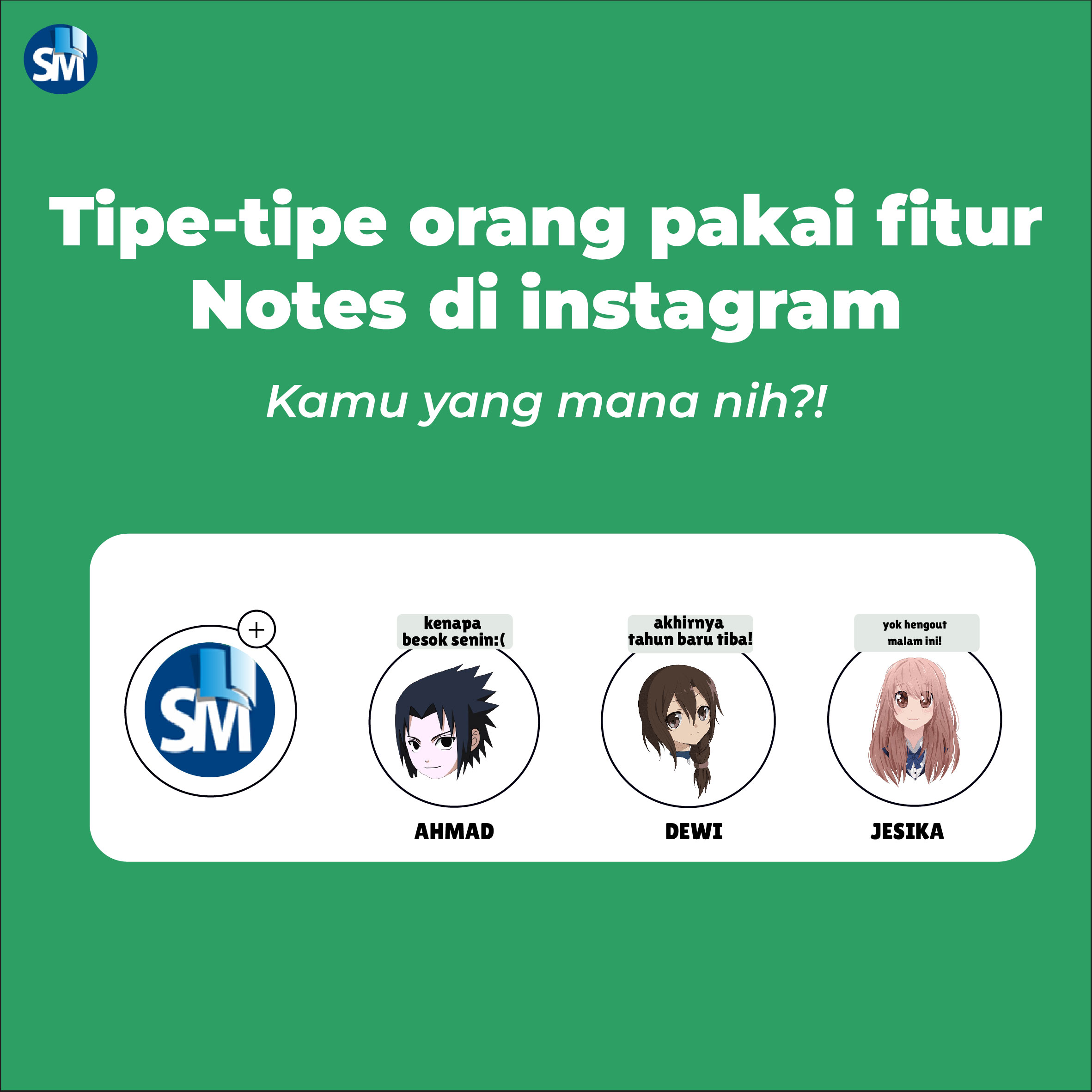Tipe-Tipe Orang Pakai Fitur Notes Di Instagram