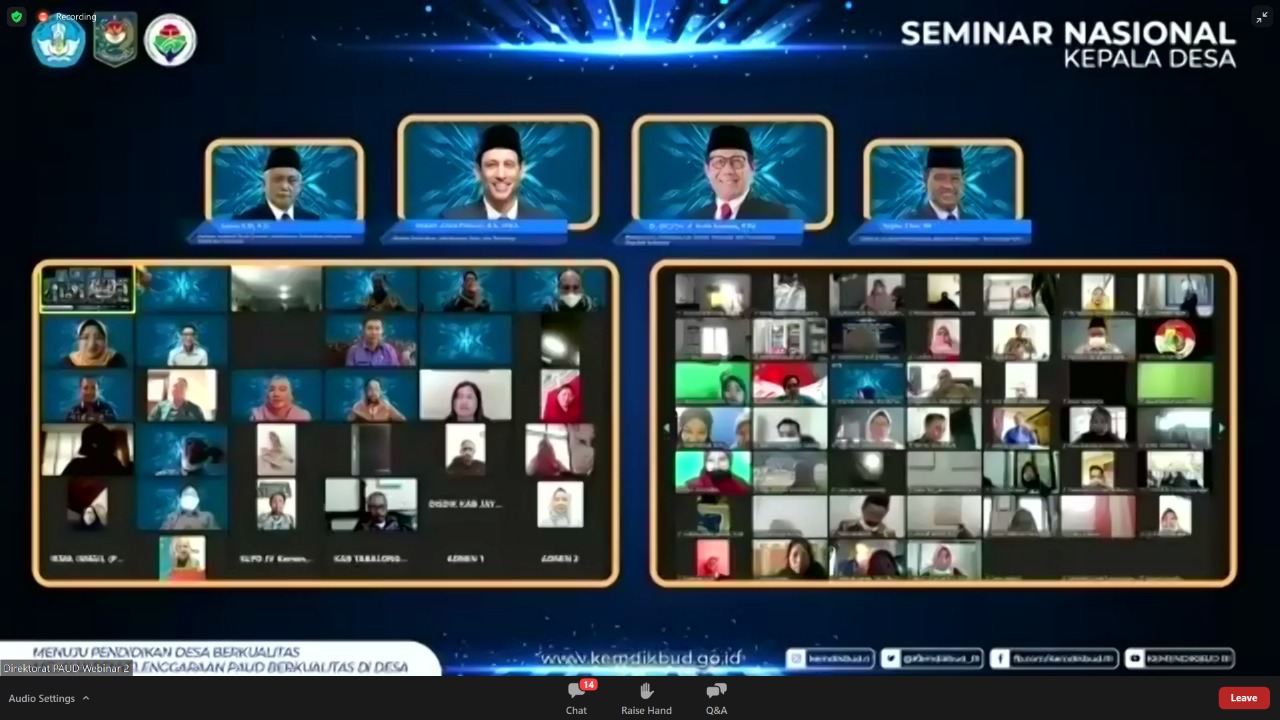2.294 Kepala Desa dan Lurah Serukan Komitmen Satu Desa Satu PAUD Secara Virtual