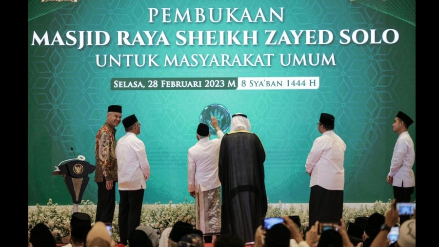 Dibuka untuk Umum, Wapres Minta Masjid Raya Syekh Zayed Jadi Corong Kedamaian