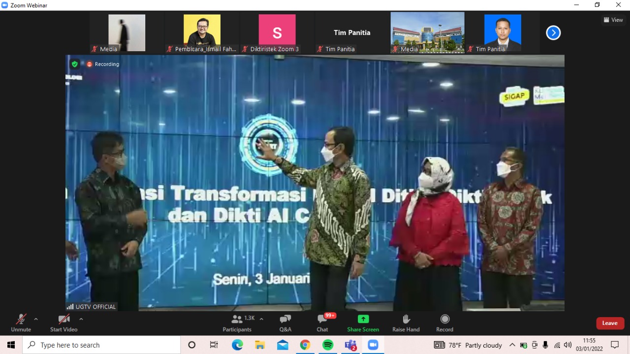 Transformasi Digital Pendidikan Tinggi Diluncurkan Aplikasi SIAGA, SSO dan Dikti Al Centre