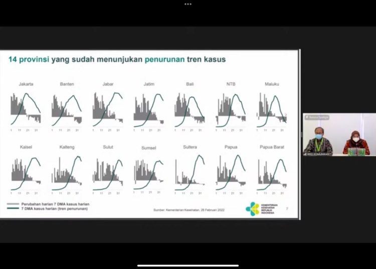 14 Provinsi Catat Penurunan Kasus COVID-19 dengan Angka Kesembuhan Meningkat