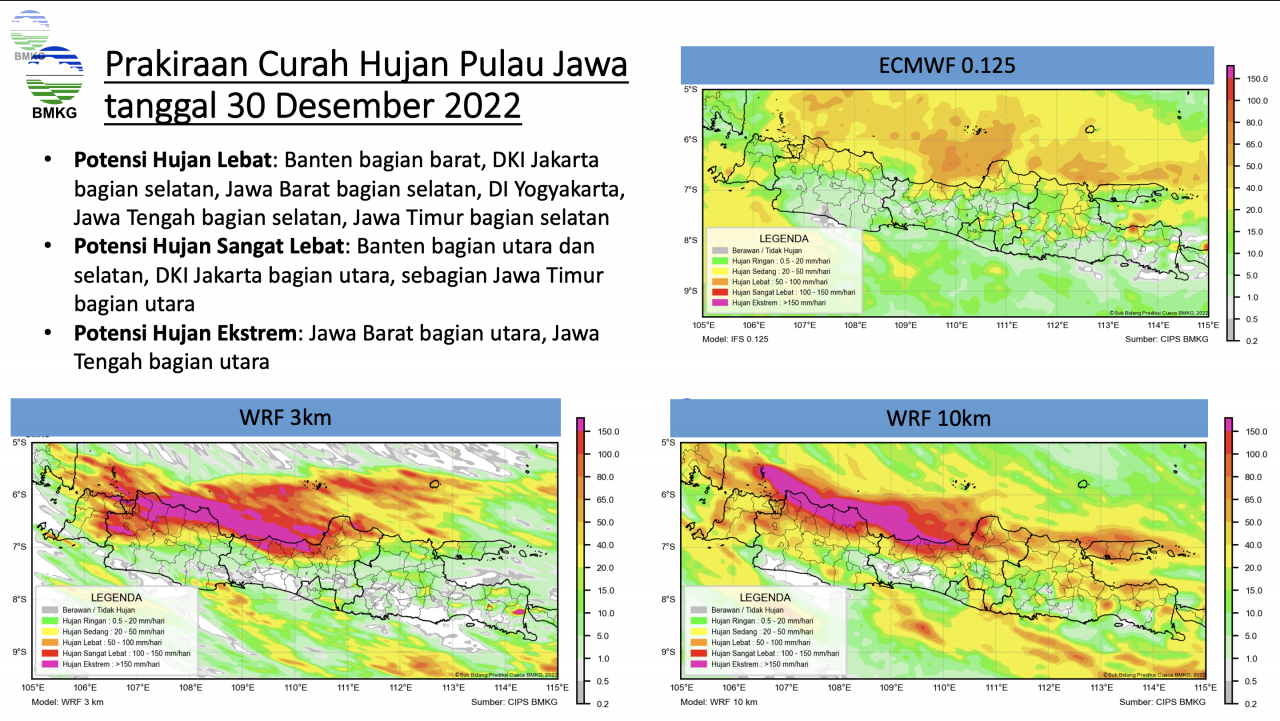 Sebagian Wilayah Indonesia Diguyur Hujan Saat Malam Perayaan Tahun Baru