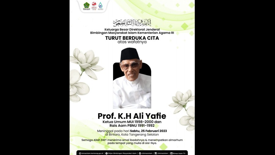 Prof  KH. Ali Yafie, Mantan Ketua Umum PBNU Berpulang