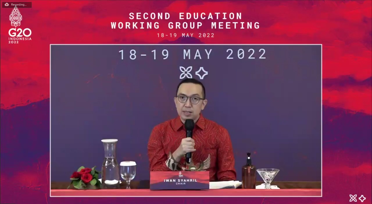 Pertemuan Kedua EdWG G20, Indonesia Minta Satukan Suara Untuk Pulihkan Pendidikan Dunia