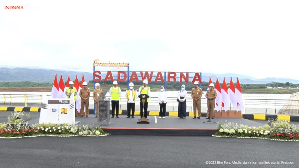 Presiden Jokowi Resmikan Bendungan Sadawarna Sumedang