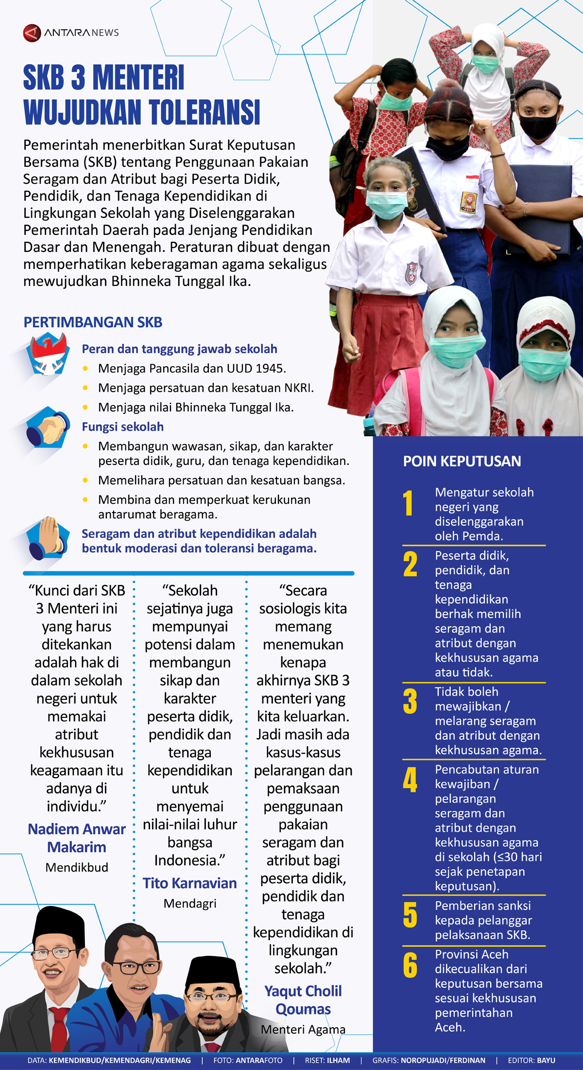 Mahkamah Agung Batalkan Pemberlakuan SKB 3 Menteri Soal Pakaian Seragam, Pemerintah Harus Hormati