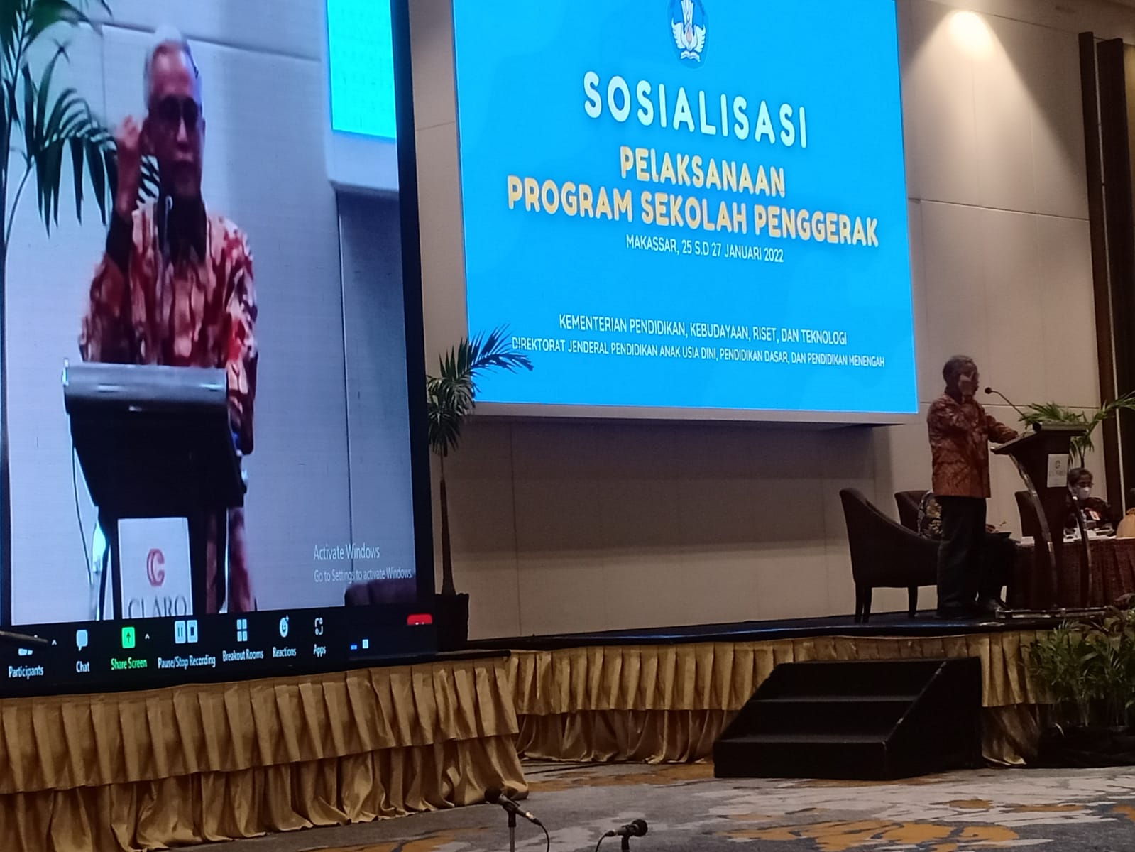 Sosialisasi Program Sekolah Penggerak Angkatan ke-3 Regional 1 Tahun 2022