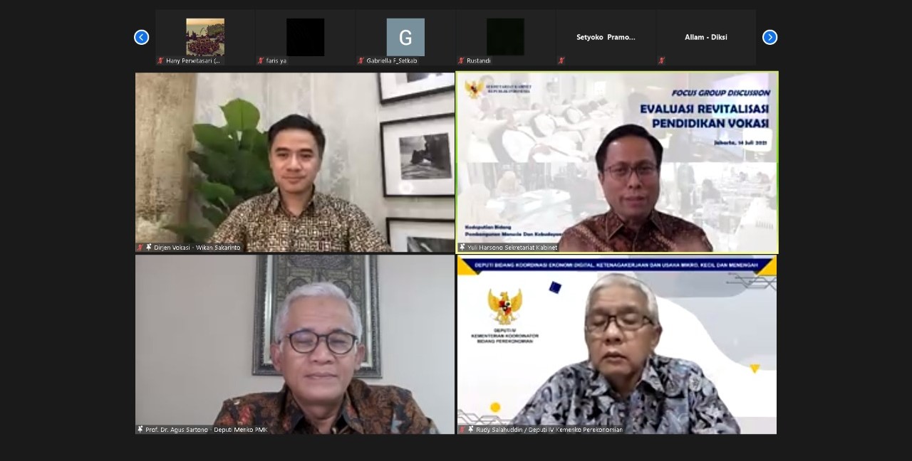 Sekretariat Kabinet Dan Menko PMK Gelar FGD Evaluasi Revitalisasi Pendidikan Vokasi