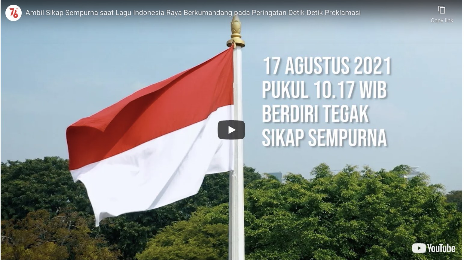 Sikap Sempurna Sambut Detik Kemerdekaan pada 17 Agustus 2021 Pukul 10.17 WIB