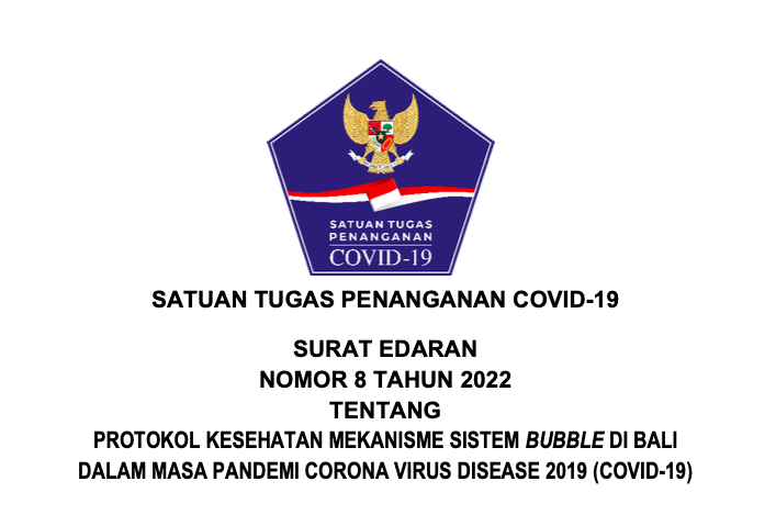 Satgas Penanganan COVID-19 Terbitkan Ketentuan Protokol Kesehatan Sistem Bubble di Bali