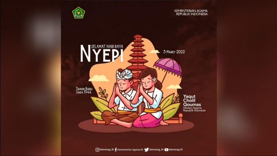 Selamat Merayakan Nyepi, Aktualisasi Nilai Tattwam Asi, Perkuat Moderasi