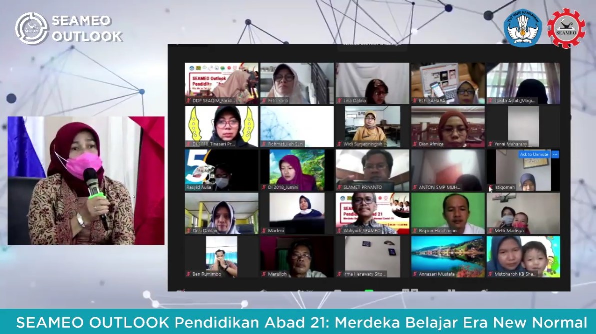Komitmen Tujuh SEAMEO Centres terhadap program Merdeka Belajar. Foto : BKHM Kemdikbud