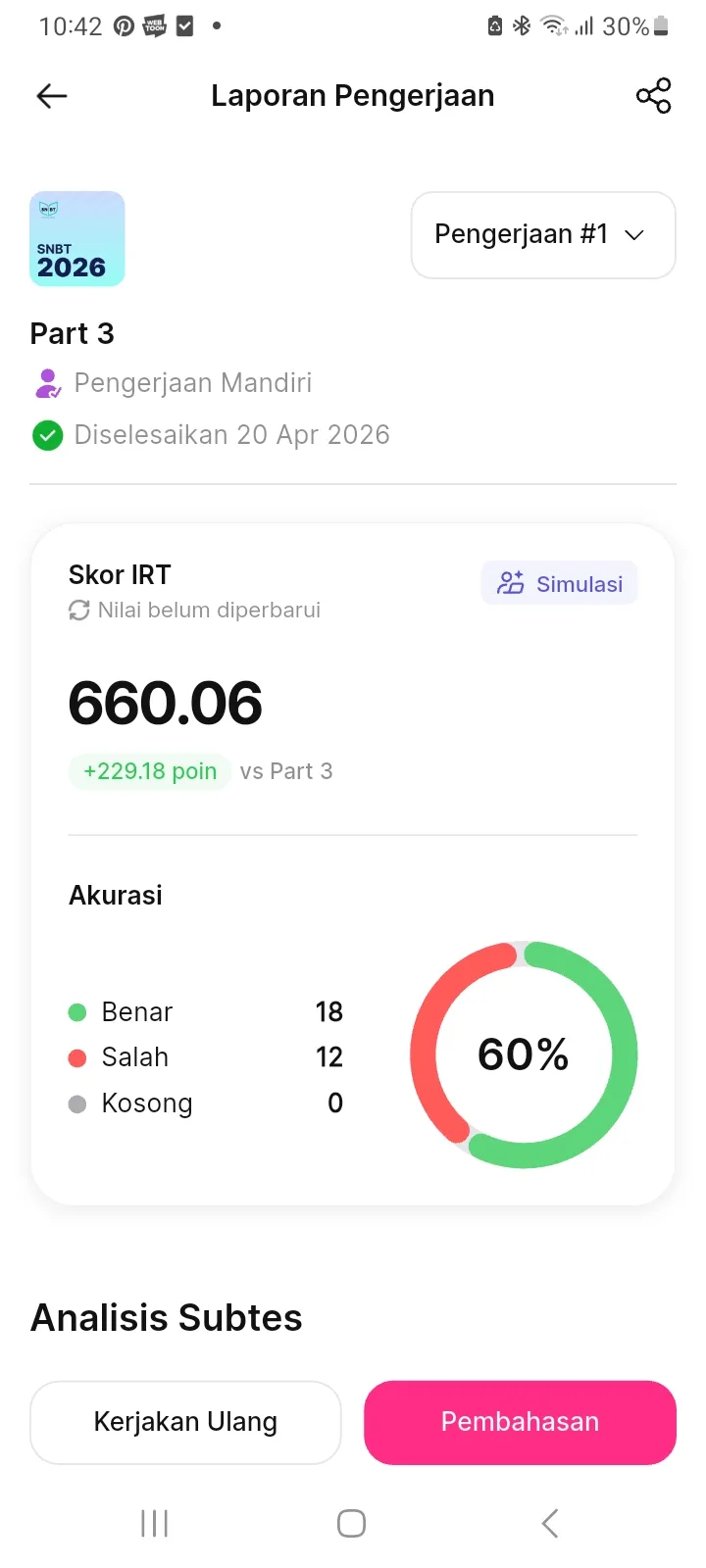 AKHIRNYA skor PU ku nyentuh 600 🥹🥹🥹 semoga nular (kalo bisa lebih) di utbk nanti 🤲🤲