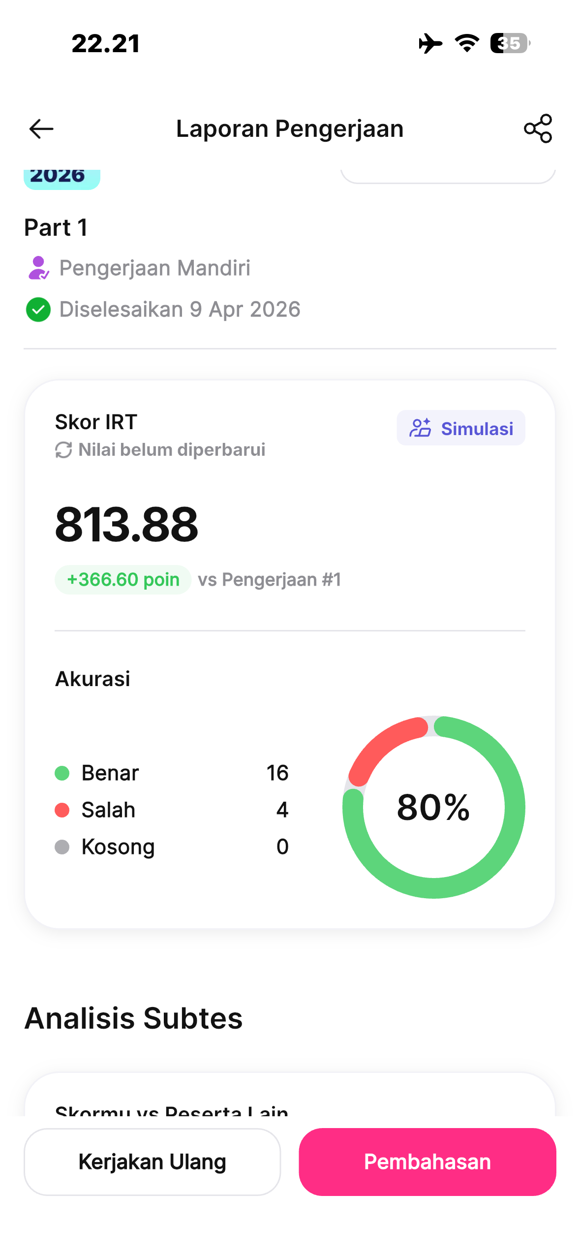 alhamdulillah ada peningkatan,sisa lbe masih 600 an 🤤