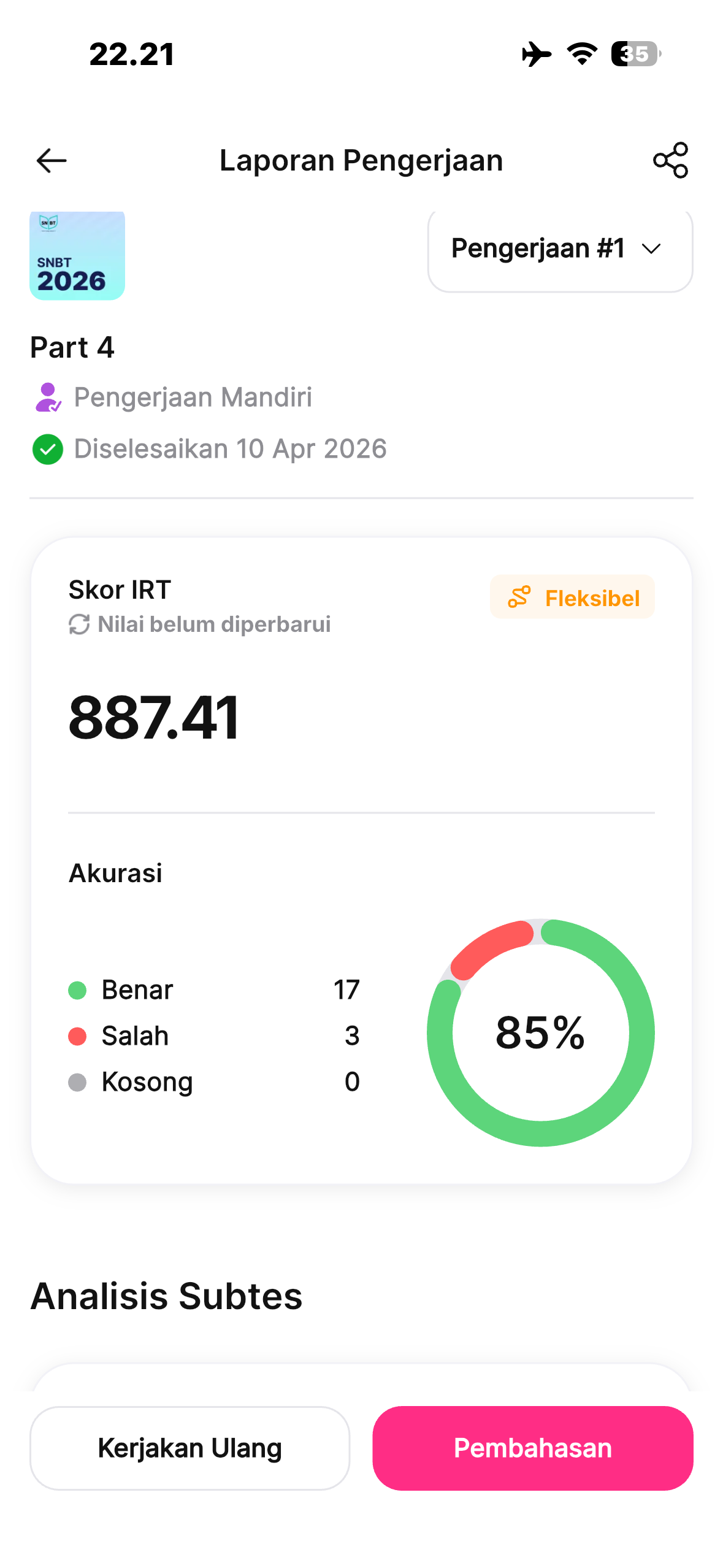 alhamdulillah ada peningkatan,sisa lbe masih 600 an 🤤