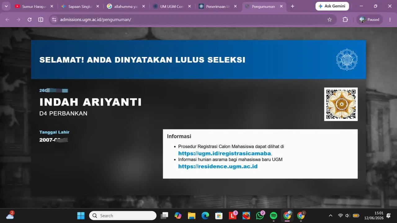 Alhamdulillah terimakasi analitica sudah menemani h-7 ku mengejar utul ugm, walaupun harus…