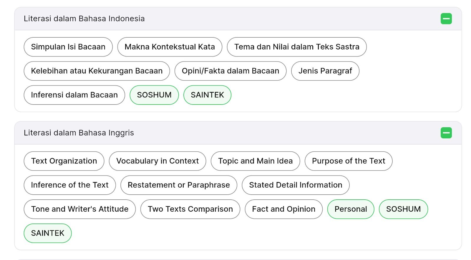 SUDAH TERSEDIA LATIHAN SOAL LBI & LBE SAINTEK SOSHUM ✨ Caranya masuk ke tab Latsol -> Kustom ->…