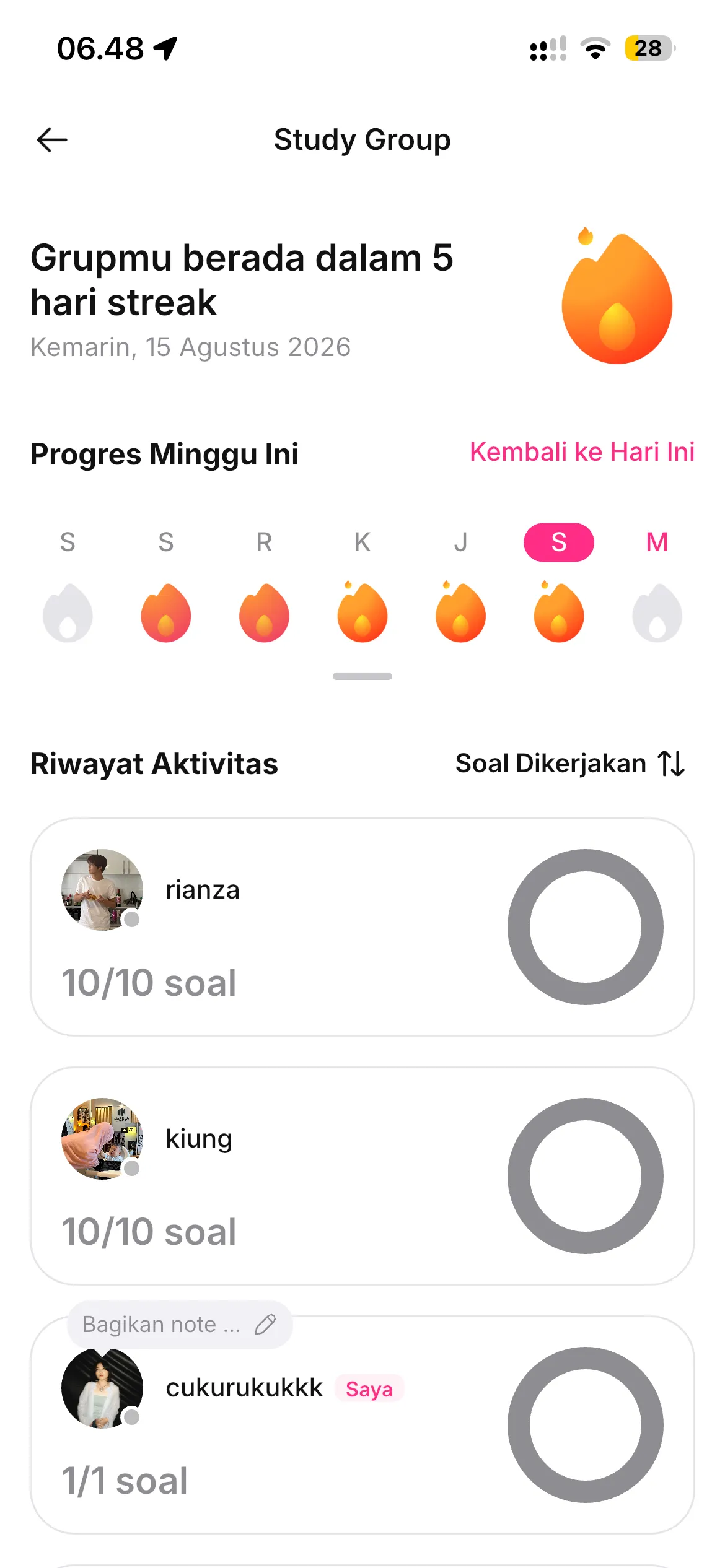 seru jg ya kalo beli langganan barengan, bisa liat progres temen sirkel 🤣 ada lawan?