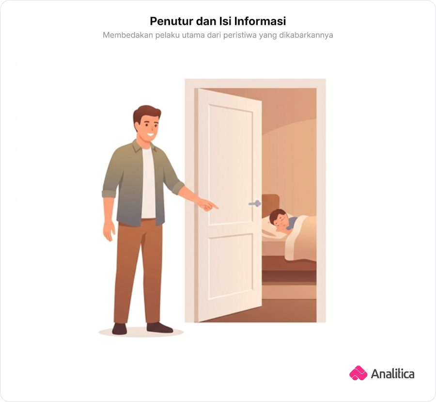 Ilustrasi seorang ayah yang memberi tahu kondisi anaknya di kamar