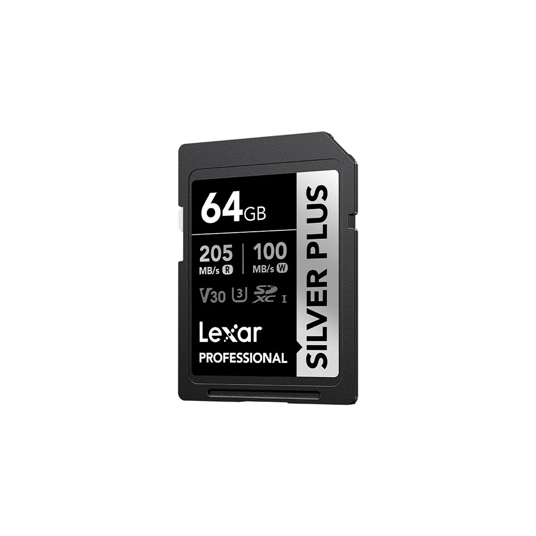 Lexar 64GB Silver Plus SDXC 205/100 UHS-I - 1