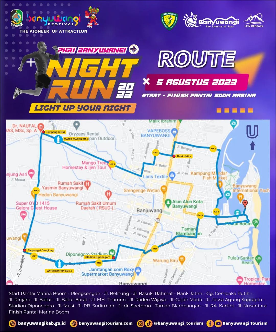 PHRI Banyuwangi Night Run 2023: A Moonlit Marathon Journey - August 5, 2023!