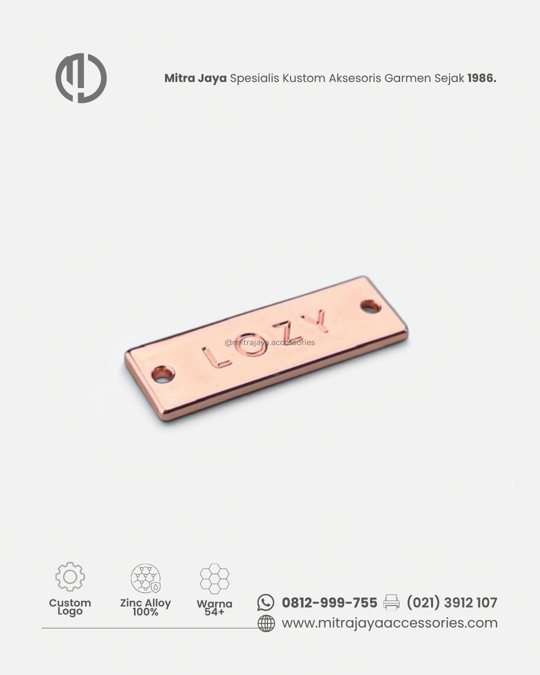 Plat Baju Custom