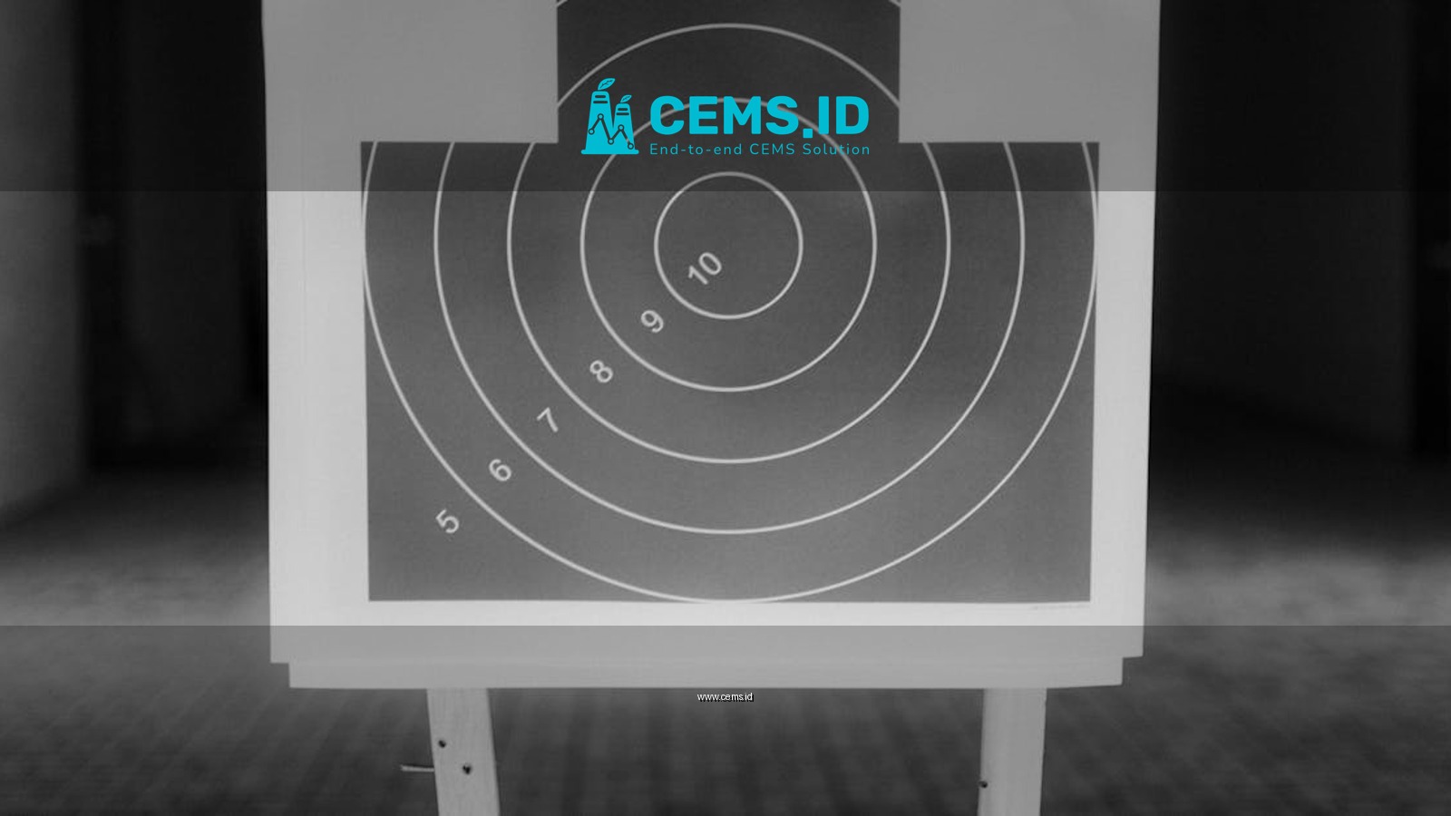 Black and white image of a shooting range target with numbered rings, highlighting aim precision.