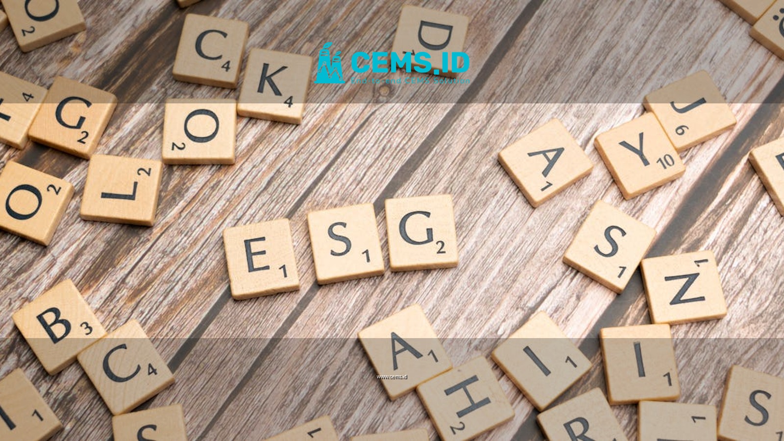 Wooden letter tiles spell ESG on a rustic wooden surface, emphasizing sustainability.