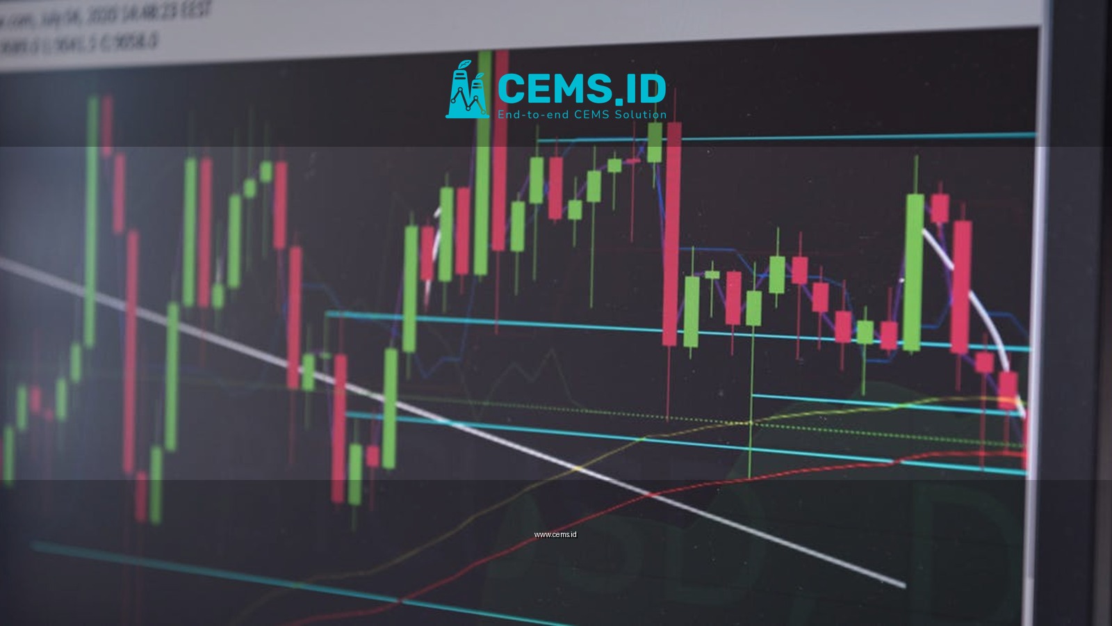 A close-up view of a cryptocurrency trading chart displayed on a monitor, showcasing market trends.