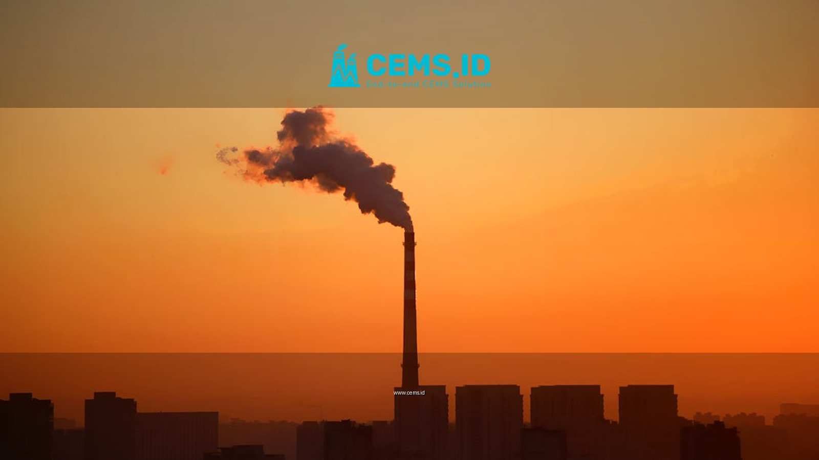 Industrial smokestack emitting smoke during sunset, highlighting environmental impact.