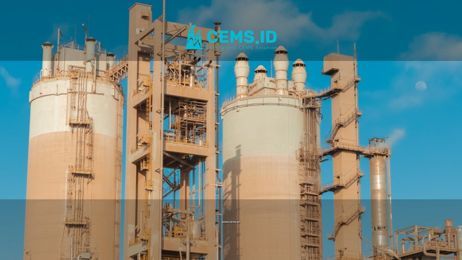 A view of urea towers at an industrial plant in Libya, captured on a clear day.