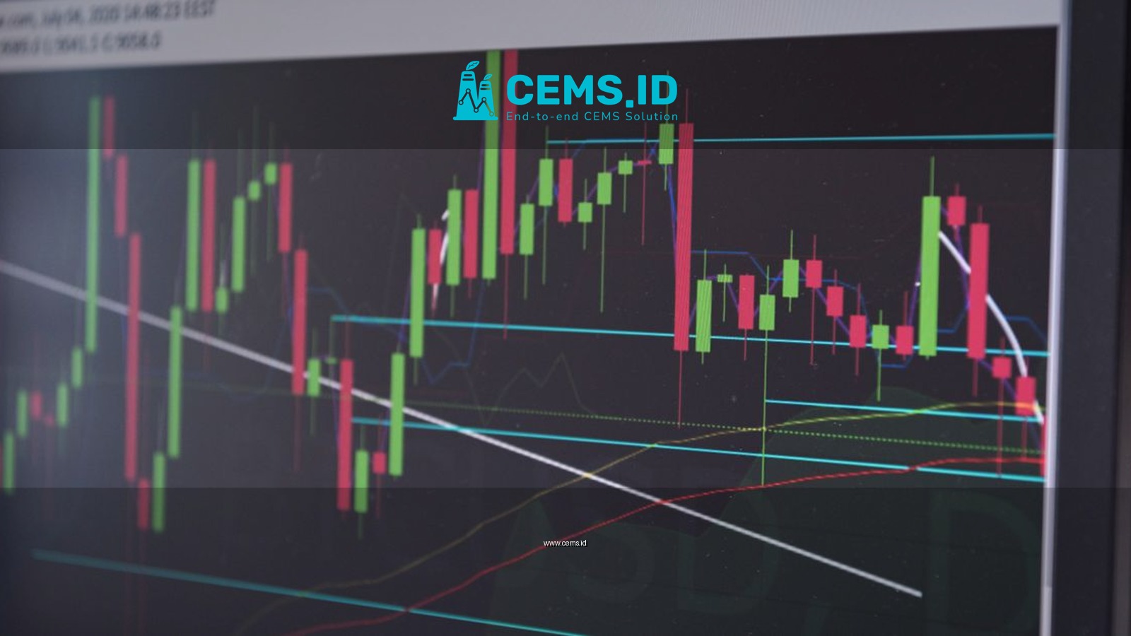 A close-up view of a cryptocurrency trading chart displayed on a monitor, showcasing market trends.