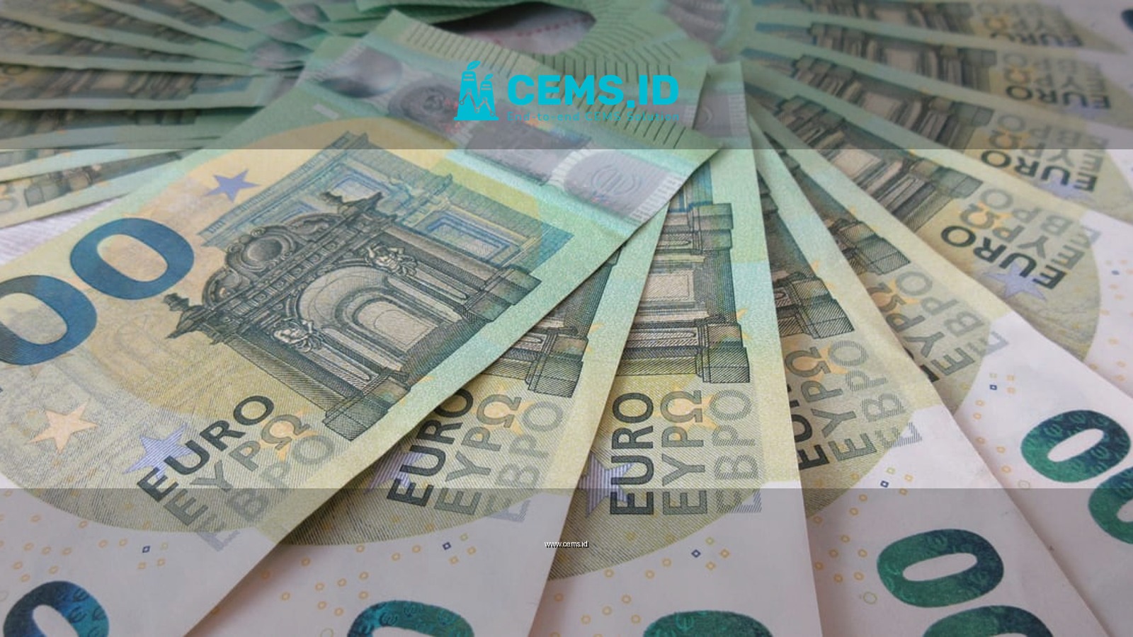 Close-up of fan spread 100 Euro banknotes, showcasing wealth and finance theme.