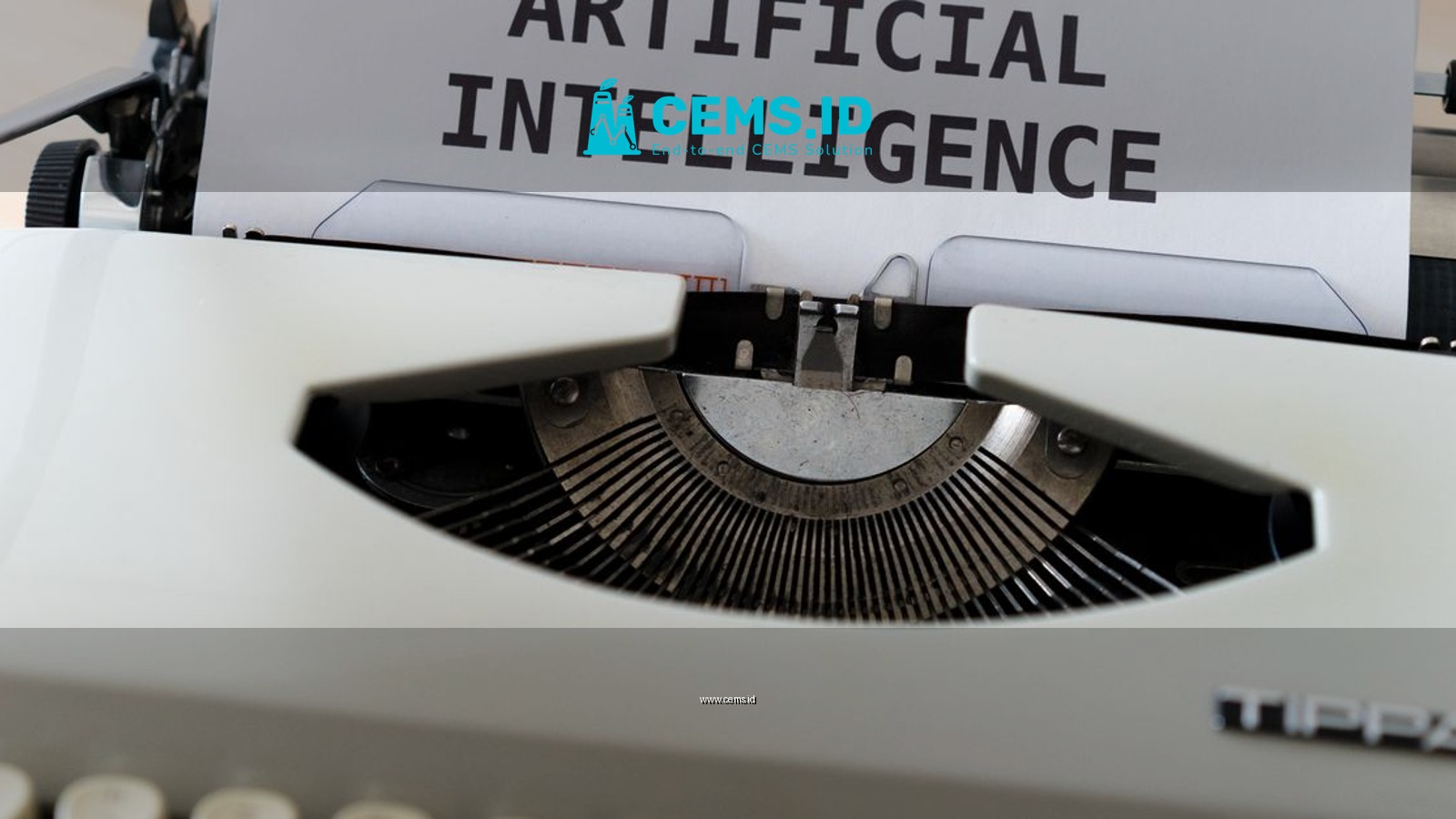 A close-up of a typewriter showcasing 'ARTIFICIAL INTELLIGENCE' on paper.