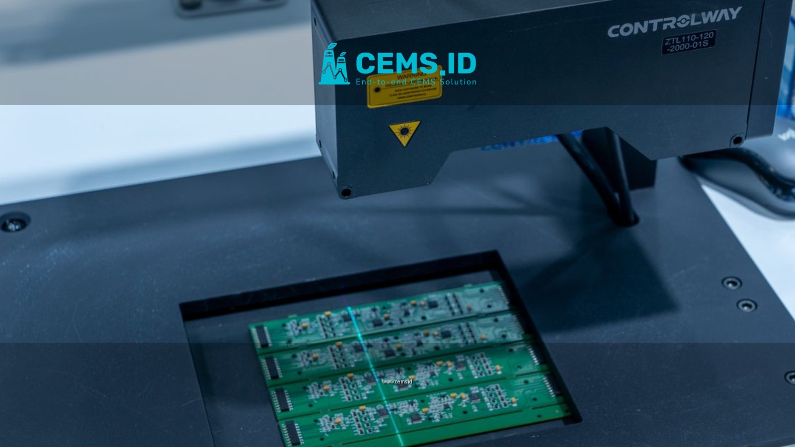 Close-up of a PCB inspection machine in action, highlighting technology.