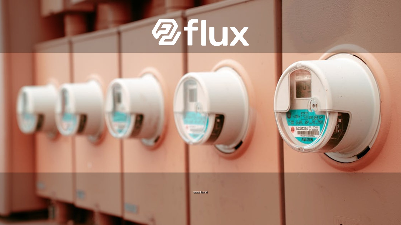 Close-up view of a row of industrial electricity meters for power monitoring and technology.