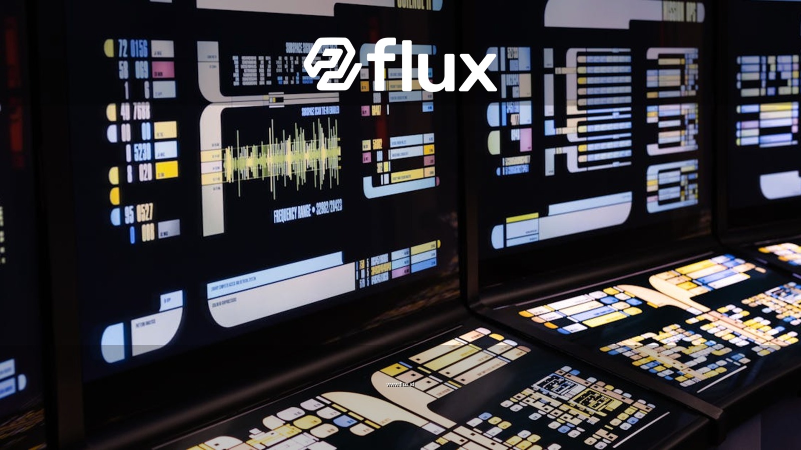 High-tech command center with advanced digital displays and control panels