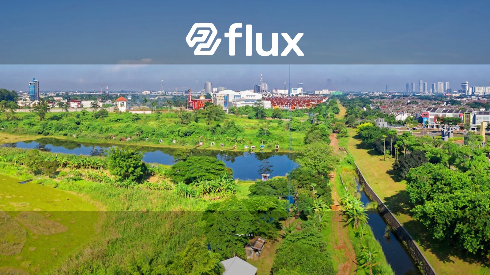 Scenic aerial view of greenery and cityscape in Pondok Aren, Indonesia.