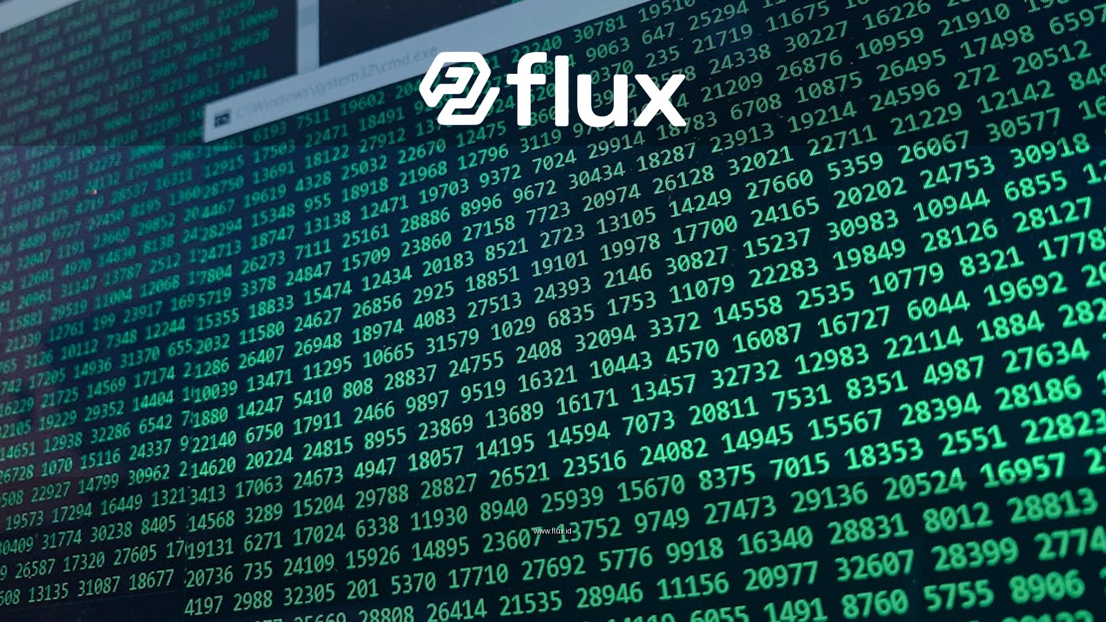 Vibrant green numbers on a computer screen, showcasing binary code and data streams.
