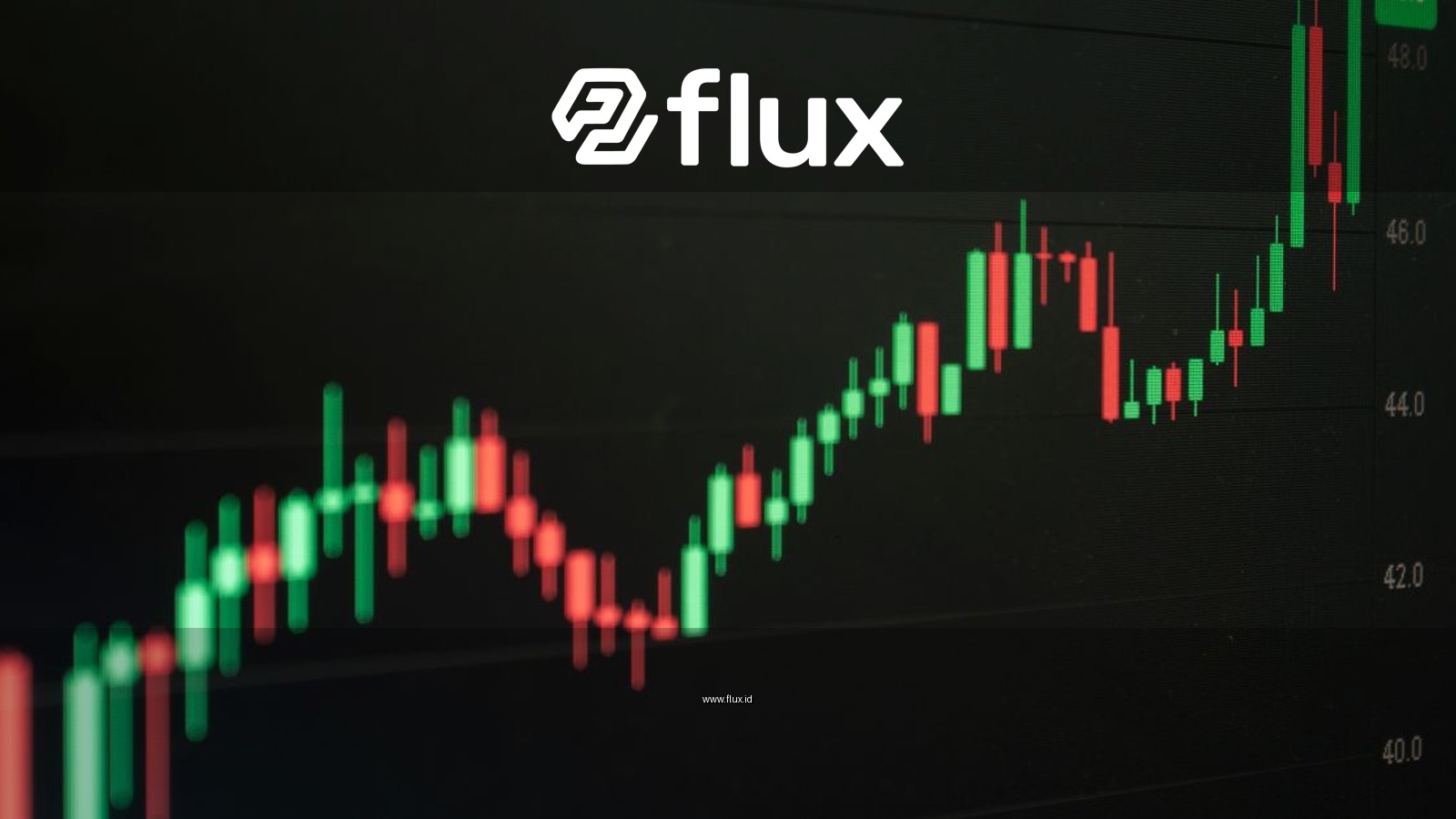 Close-up of a digital candlestick chart indicating bullish market trends in trading.