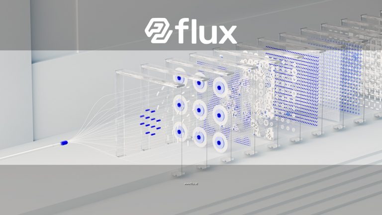 Visual abstraction of neural networks in AI technology, featuring data flow and algorithms.