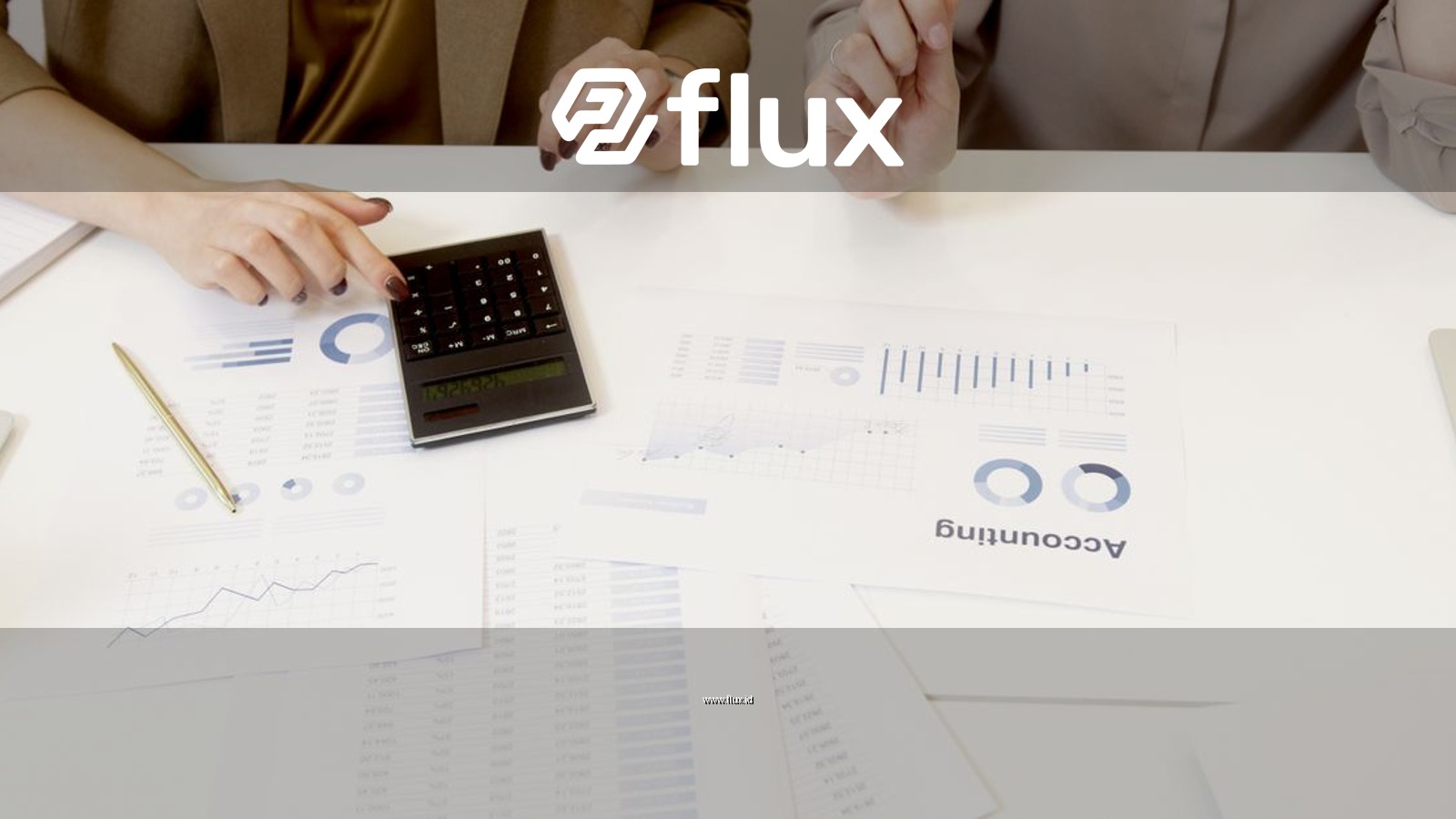 Two professionals analyzing financial documents with a calculator.
