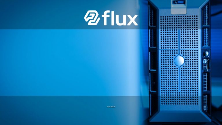 Close-up of a modern server unit in a blue-lit data center environment.