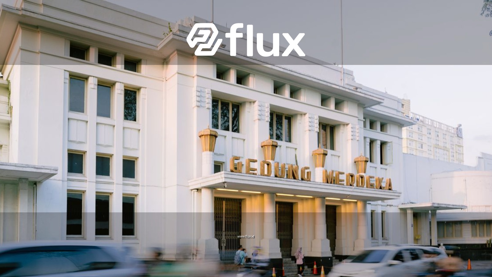 Capture of Gedung Merdeka, a notable historic building in Bandung, Indonesia.
