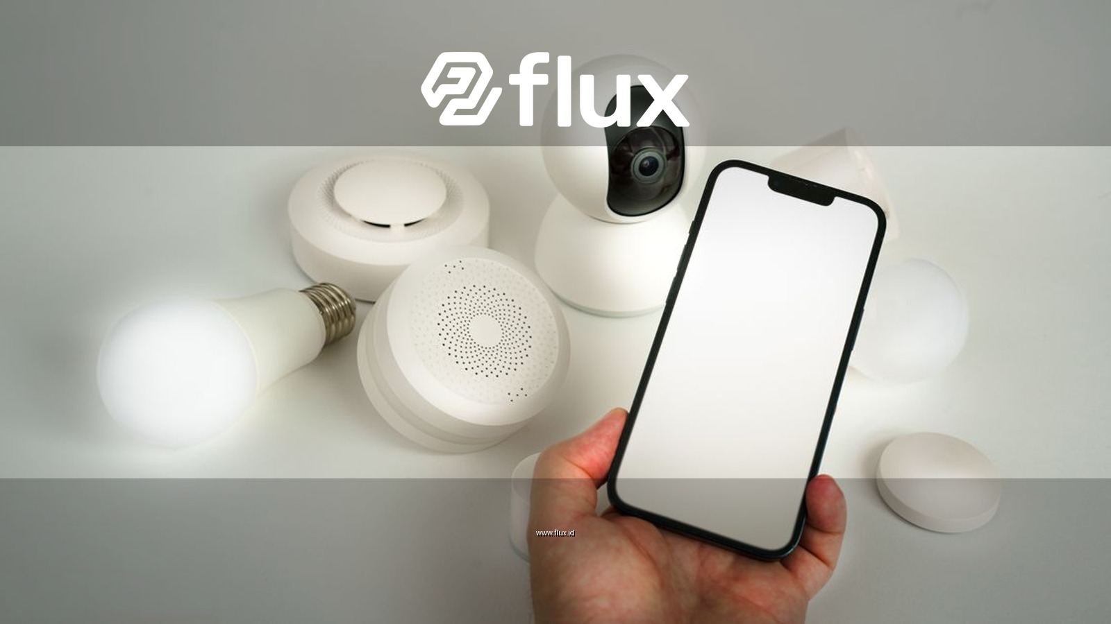 Showcase of various smart home devices controlled via a smartphone, highlighting automation and security.