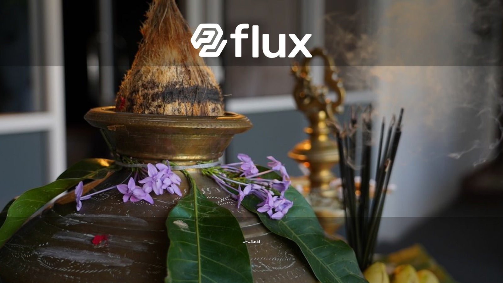 A beautiful arrangement for Pongal festival featuring a decorated pot, mango leaves, flowers, and bananas in Sri Lanka.