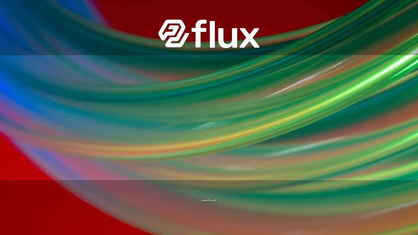 Colorful abstract image featuring vibrant light swirls on a bright red background.