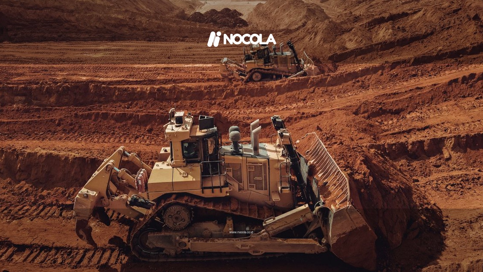 Bulldozers excavating earth in a Brazilian construction site, showcasing industrial power and machinery.