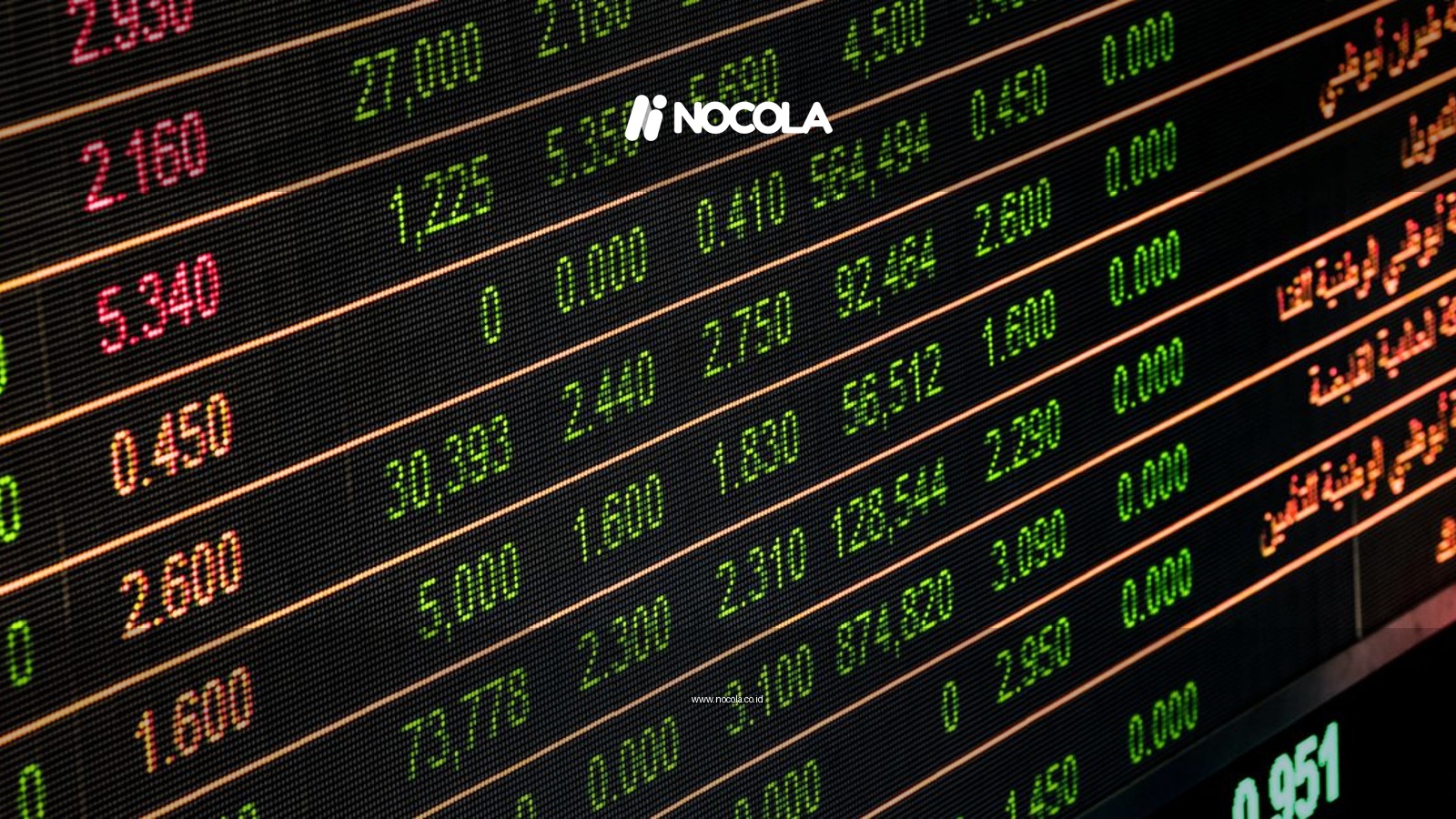 Detailed view of a stock market screen showing numbers and data, symbolizing financial trading.